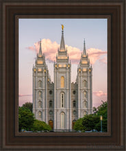 Load image into Gallery viewer, Salt Lake Morning Breaks Open Edition Canvas / 11 X 14 Brown Frame Art
