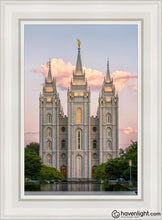 Load image into Gallery viewer, Salt Lake Morning Breaks Open Edition Canvas / 14 X 21 White Frame Art
