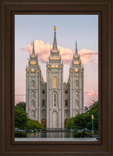 Load image into Gallery viewer, Salt Lake Morning Breaks Open Edition Canvas / 20 X 30 Brown Frame Art
