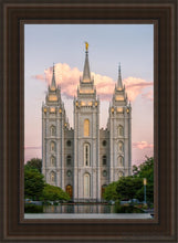Load image into Gallery viewer, Salt Lake Morning Breaks Open Edition Canvas / 24 X 36 Brown Frame Art
