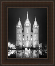 Load image into Gallery viewer, Salt Lake Nativity Open Edition Canvas / 11 X 14 Brown Frame Art
