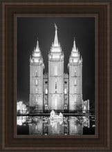 Load image into Gallery viewer, Salt Lake Nativity Open Edition Canvas / 14 X 21 Brown Frame Art
