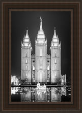 Load image into Gallery viewer, Salt Lake Nativity Open Edition Canvas / 24 X 36 Brown Frame Art
