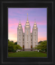 Load image into Gallery viewer, Salt Lake Pastel Sunset Open Edition Canvas / 11 X 14 Black Frame Art
