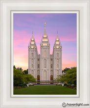 Load image into Gallery viewer, Salt Lake Pastel Sunset Open Edition Canvas / 11 X 14 White Frame Art

