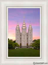 Load image into Gallery viewer, Salt Lake Pastel Sunset Open Edition Canvas / 12 X 18 White Frame Art
