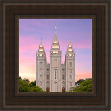 Load image into Gallery viewer, Salt Lake Pastel Sunset Open Edition Canvas / 12 X Brown Frame Art
