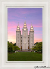 Load image into Gallery viewer, Salt Lake Pastel Sunset Open Edition Canvas / 14 X 21 White Frame Art
