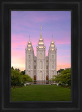 Load image into Gallery viewer, Salt Lake Pastel Sunset Open Edition Canvas / 24 X 36 Black Frame Art
