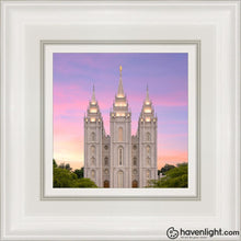 Load image into Gallery viewer, Salt Lake Pastel Sunset Open Edition Canvas / 6 X White Frame Art
