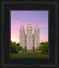 Load image into Gallery viewer, Salt Lake Pastel Sunset Open Edition Canvas / 8 X 10 Black Frame Art
