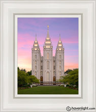 Load image into Gallery viewer, Salt Lake Pastel Sunset Open Edition Canvas / 8 X 10 White Frame Art
