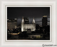 Load image into Gallery viewer, Salt Lake Summers Eve Open Edition Canvas / 11 X 14 White Frame Art
