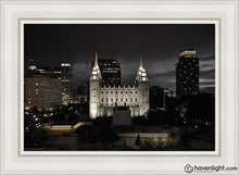 Load image into Gallery viewer, Salt Lake Summers Eve Open Edition Canvas / 24 X 36 Gray Frame Art

