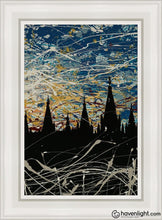 Load image into Gallery viewer, Salt Lake Temple Against A Darkening World Open Edition Canvas / 14 X 21 White Frame Art
