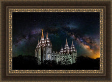 Load image into Gallery viewer, Salt Lake Temple Milky Way Open Edition Canvas / 36 X 24 Frame M 33 3/4 45 Art
