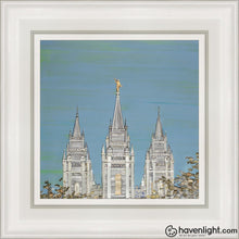 Load image into Gallery viewer, Salt Lake Temple Peace Open Edition Canvas / 12 X White Frame Art
