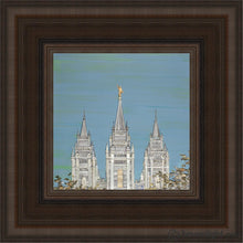Load image into Gallery viewer, Salt Lake Temple Peace Open Edition Canvas / 6 X Brown Frame Art
