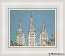 Load image into Gallery viewer, Salt Lake Temple Peace Open Edition Canvas / 8 X 10 White Frame Art
