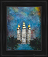 Load image into Gallery viewer, Salt Lake Temple Polaris Open Edition Canvas / 11 X 14 Black Frame Art
