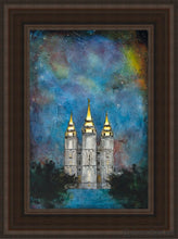 Load image into Gallery viewer, Salt Lake Temple Polaris Open Edition Canvas / 12 X 18 Brown Frame Art
