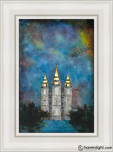 Load image into Gallery viewer, Salt Lake Temple Polaris Open Edition Canvas / 12 X 18 White Frame Art
