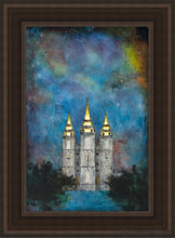 Load image into Gallery viewer, Salt Lake Temple Polaris Open Edition Canvas / 14 X 21 Brown Frame Art
