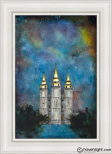 Load image into Gallery viewer, Salt Lake Temple Polaris Open Edition Canvas / 24 X 36 Gray Frame Art
