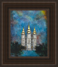 Load image into Gallery viewer, Salt Lake Temple Polaris Open Edition Canvas / 8 X 10 Brown Frame Art
