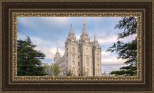 Load image into Gallery viewer, Salt Lake Temple Spring Serenity Open Edition Canvas / 36 X 18 Frame M 27 3/4 45 Art
