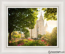 Load image into Gallery viewer, Salt Lake - The Lord Is My Light Open Edition Canvas / 11 X 14 White Frame Art
