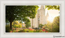 Load image into Gallery viewer, Salt Lake - The Lord Is My Light Open Edition Canvas / 15 X 30 White Frame Art
