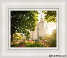 Load image into Gallery viewer, Salt Lake - The Lord Is My Light Open Edition Canvas / 8 X 10 White Frame Art
