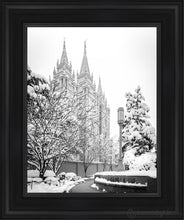 Load image into Gallery viewer, Salt Lake White Christmas Open Edition Canvas / 11 X 14 Black Frame Art
