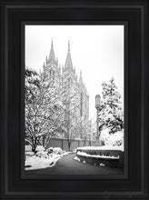 Load image into Gallery viewer, Salt Lake White Christmas Open Edition Canvas / 12 X 18 Black Frame Art

