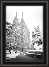 Load image into Gallery viewer, Salt Lake White Christmas Open Edition Canvas / 20 X 30 Black Frame Art
