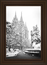 Load image into Gallery viewer, Salt Lake White Christmas Open Edition Canvas / 20 X 30 Brown Frame Art
