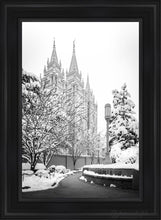 Load image into Gallery viewer, Salt Lake White Christmas Open Edition Canvas / 24 X 36 Black Frame Art
