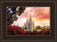 Load image into Gallery viewer, San Diego Flowers Open Edition Canvas / 12 X 18 Brown Frame Art
