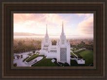 Load image into Gallery viewer, San Diego Morning Fog Aerial Open Edition Canvas / 12 X 18 Brown Frame Art
