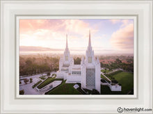 Load image into Gallery viewer, San Diego Morning Fog Aerial Open Edition Canvas / 12 X 18 White Frame Art
