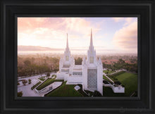 Load image into Gallery viewer, San Diego Morning Fog Aerial Open Edition Canvas / 14 X 21 Black Frame Art
