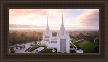 Load image into Gallery viewer, San Diego Morning Fog Aerial Open Edition Canvas / 15 X 30 Brown Frame Art
