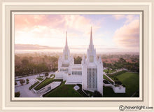 Load image into Gallery viewer, San Diego Morning Fog Aerial Open Edition Canvas / 20 X 30 White Frame Art
