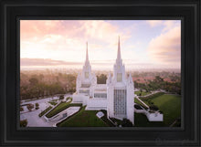 Load image into Gallery viewer, San Diego Morning Fog Aerial Open Edition Canvas / 24 X 36 Black Frame Art
