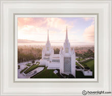 Load image into Gallery viewer, San Diego Morning Fog Aerial Open Edition Canvas / 8 X 10 White Frame Art
