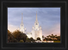Load image into Gallery viewer, San Diego Temple All Will Rise Open Edition Canvas / 14 X 21 Black Frame Art
