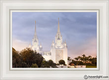 Load image into Gallery viewer, San Diego Temple All Will Rise Open Edition Canvas / 14 X 21 White Frame Art
