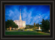 Load image into Gallery viewer, Seattle Blue Hour Open Edition Canvas / 20 X 30 Black Frame Art
