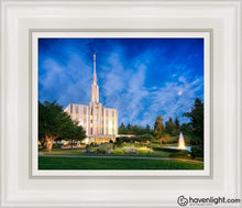 Load image into Gallery viewer, Seattle Blue Hour Open Edition Canvas / 8 X 10 White Frame Art
